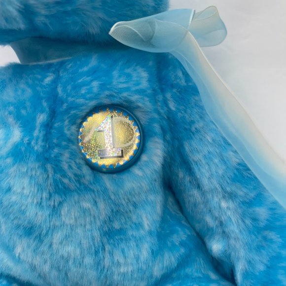 Vintage Ty Beanie Baby Rare 15" - Classy 2001 The People's Beanie Blue Bear - Picture 7 of 8